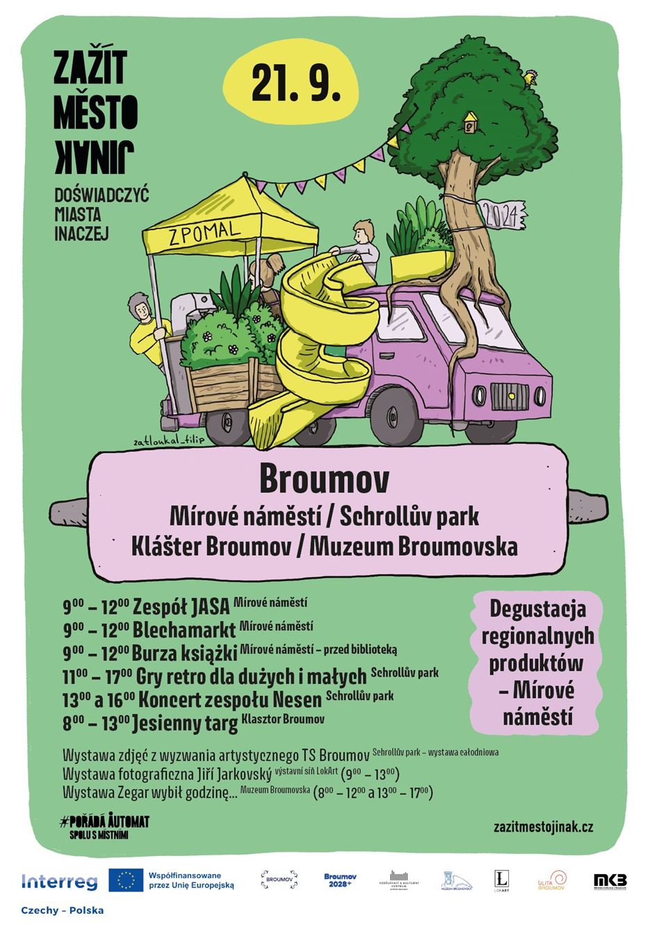 Cykl wydarzeń w Broumovie odbędzie się 21 września 2024 roku. Wstęp wolny. Rozpoczęcie o godz. 8.00.