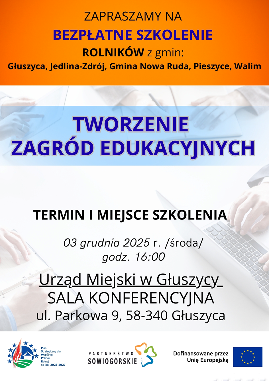 Szkolenie, 3 grudnia, godz. 16.00, Urząd Miejski w Głuszycy