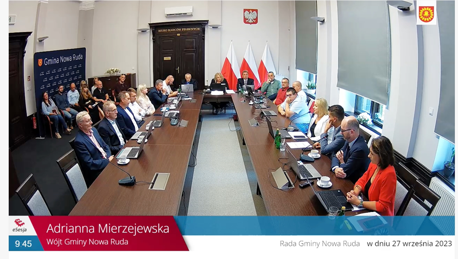 Obrady Rady Gminy Nowa Ruda z zaproszonymi gośćmi