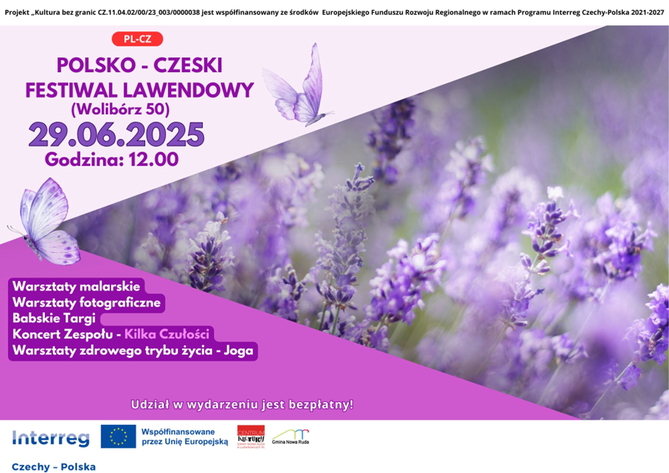 Plakat Festiwal Lawendy, jak w treści