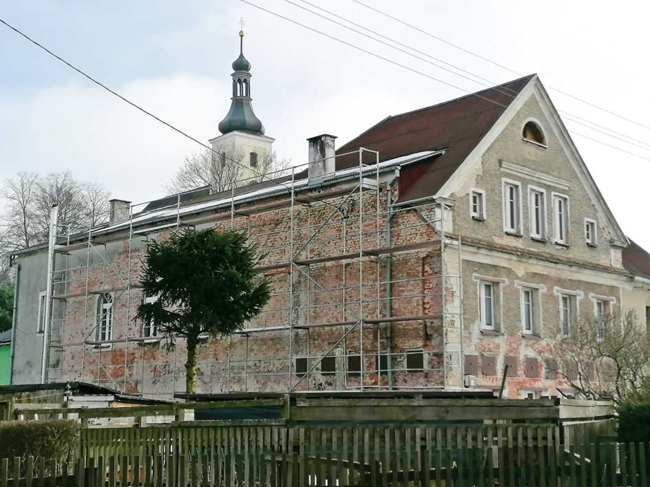 Sala wiejska w trakcie remontu