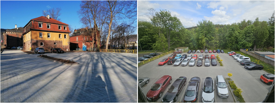 parking za budynkiem b